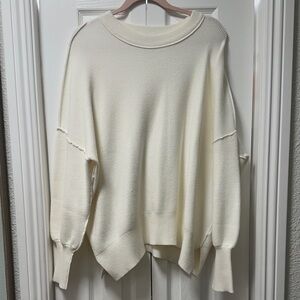 Chic Cream Crew Neck Sweater